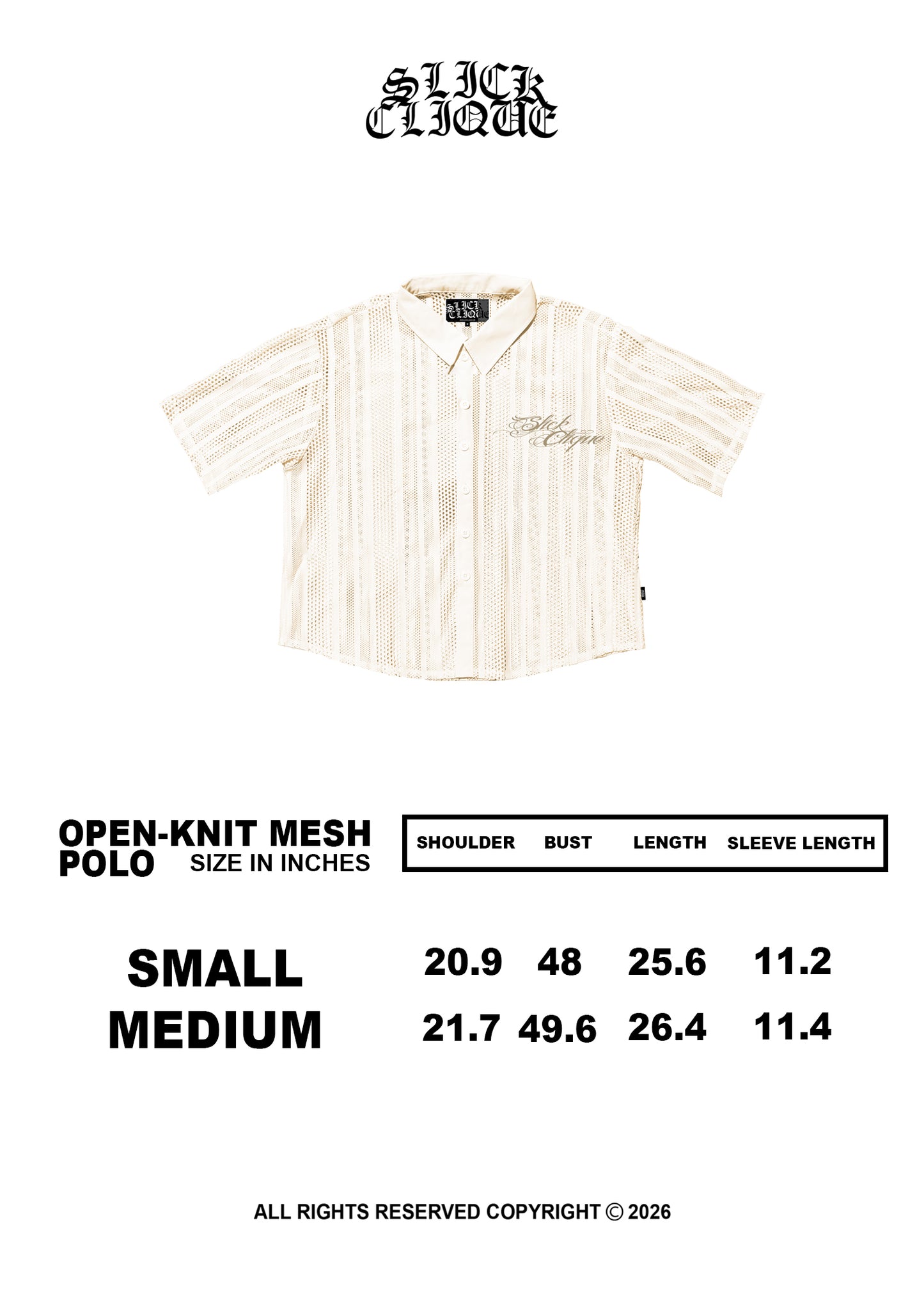 SLICK CLIQUE OPEN-KNIT MESH POLO