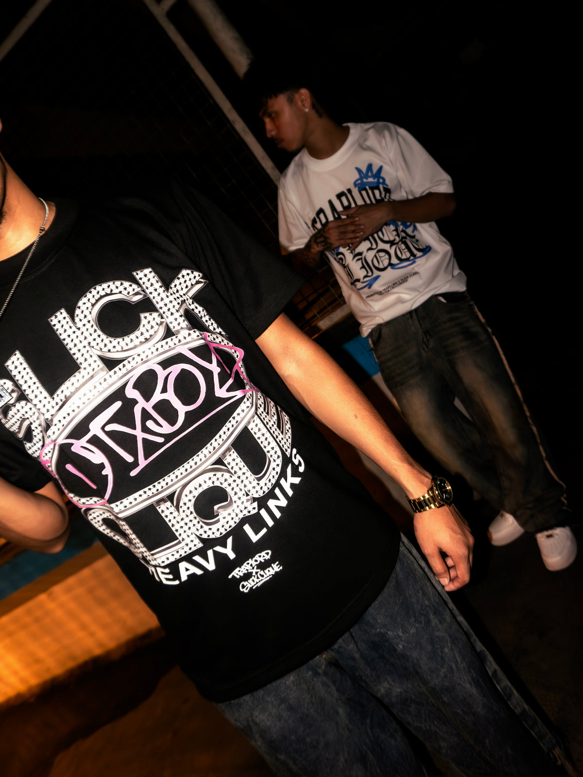 SLICK CLIQUE X TRAPLORD OTX BOYZ BLACK TEE