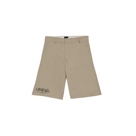 SLICK CLIQUE GHETTO SCRIPT KHAKI SHORT