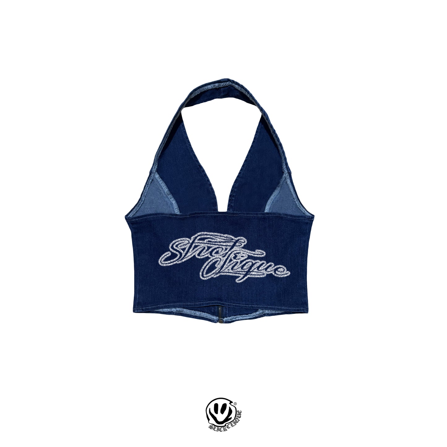 ZIP UP HALTER NECK (SLICK CLIQUE)