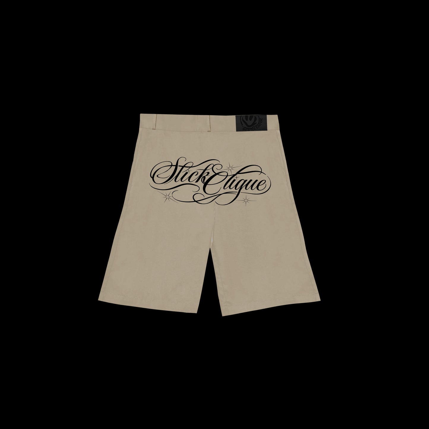 SLICK CLIQUE GHETTO SCRIPT KHAKI SHORT