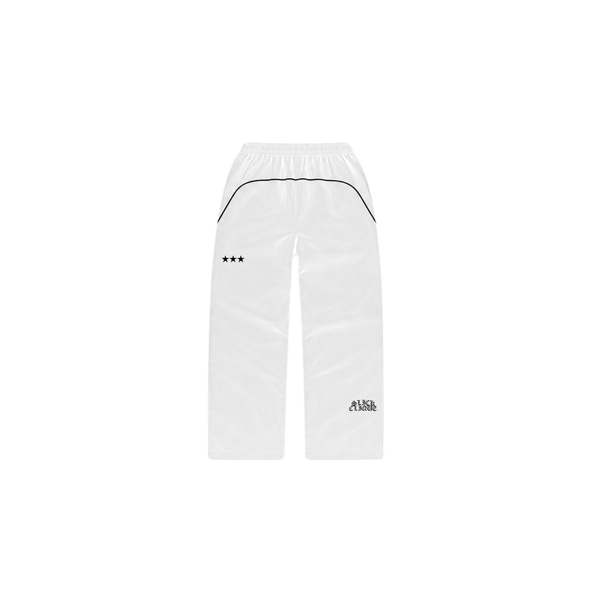 SLICK CLIQUE TRACK PANTS WHITE