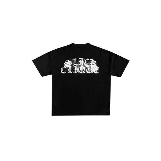 SLICK CLIQUE GRUNGE BLACK TEE