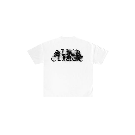 SLICK CLIQUE GRUNGE WHITE TEE