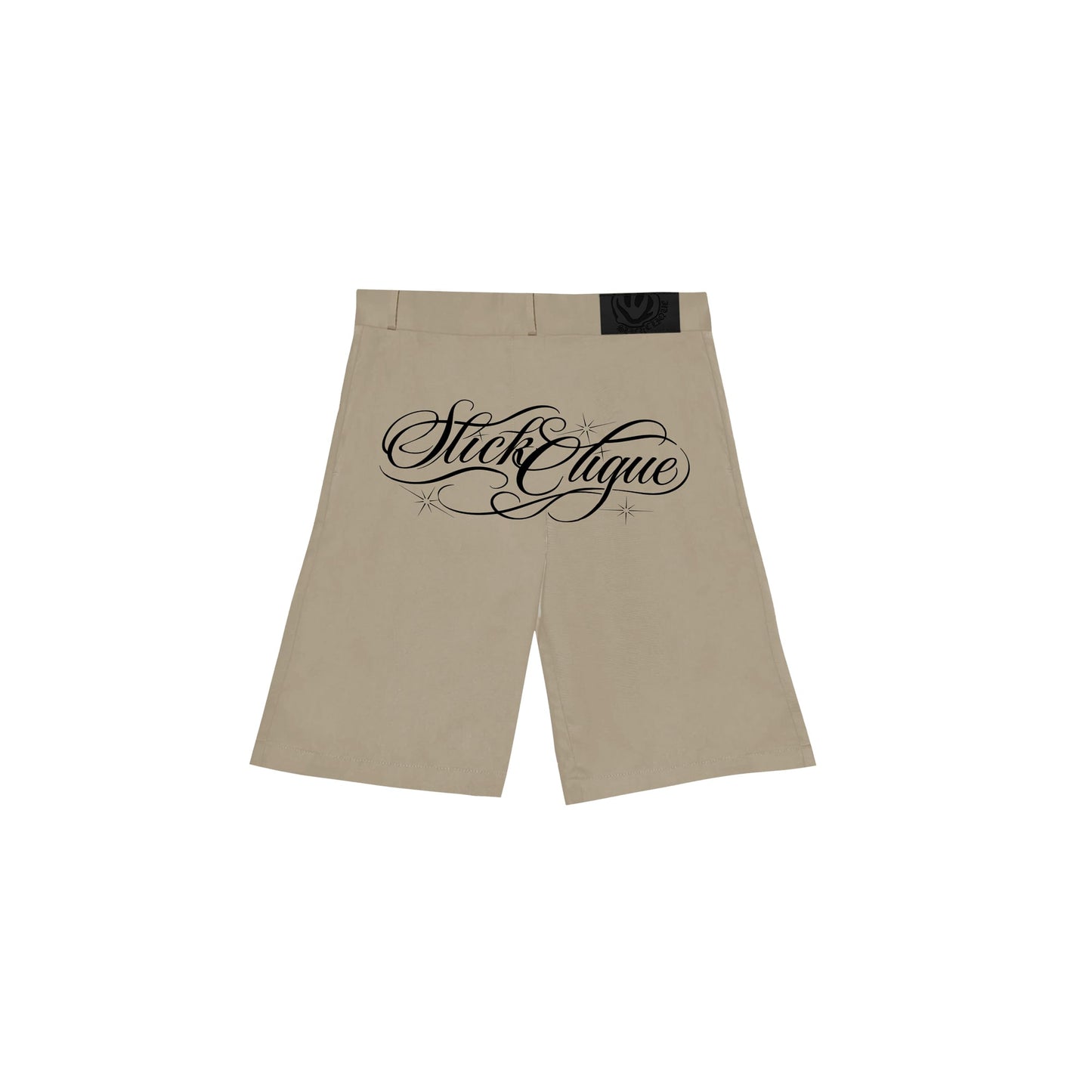 SLICK CLIQUE GHETTO SCRIPT KHAKI SHORT