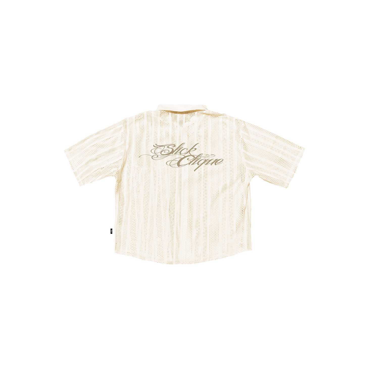 SLICK CLIQUE OPEN-KNIT MESH POLO