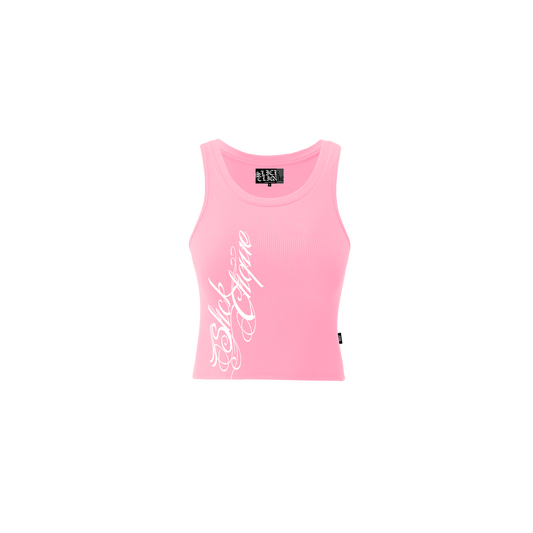 SLICK CLIQUE WOMENS BABY PINK TANK TOP