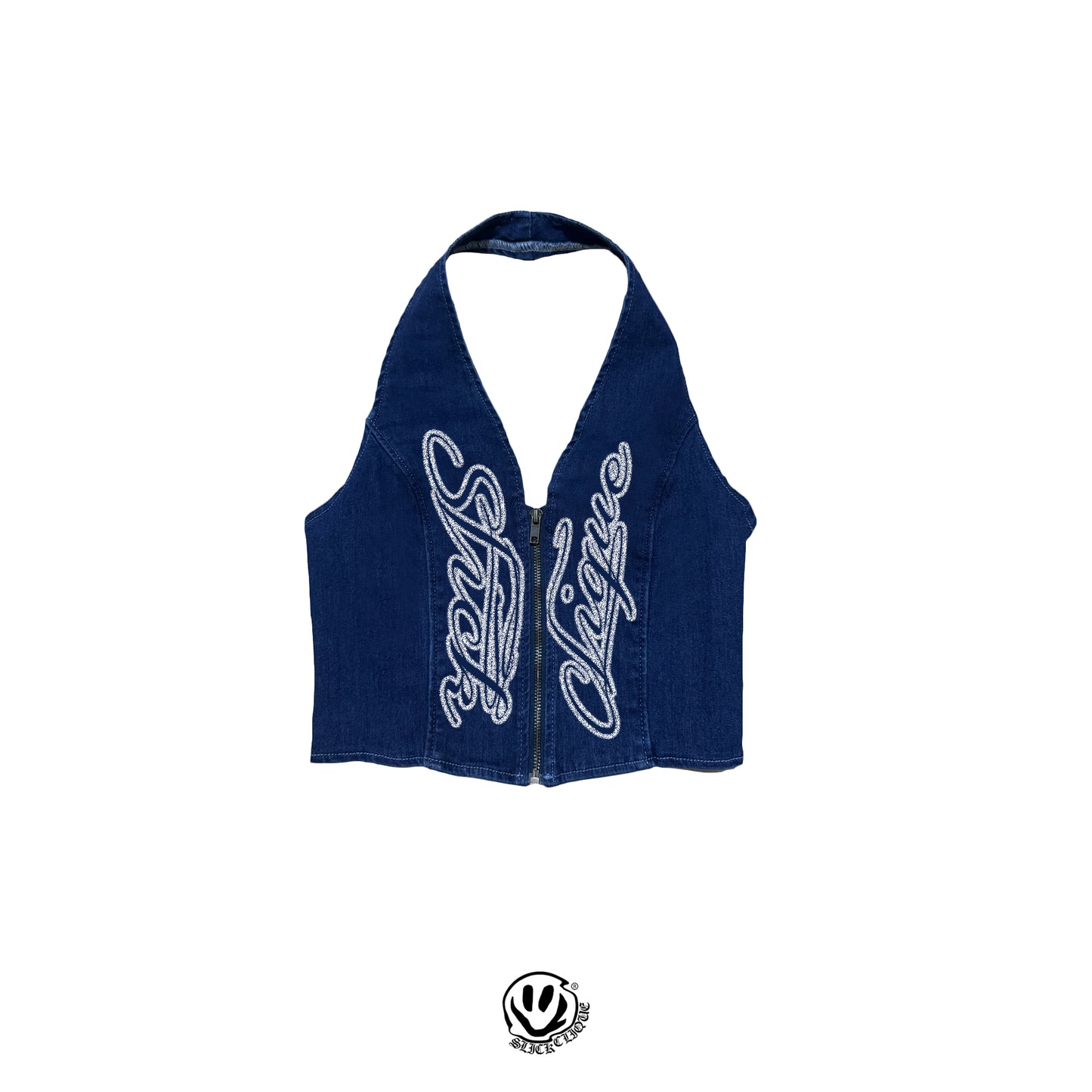 ZIP UP HALTER NECK (SLICK CLIQUE)