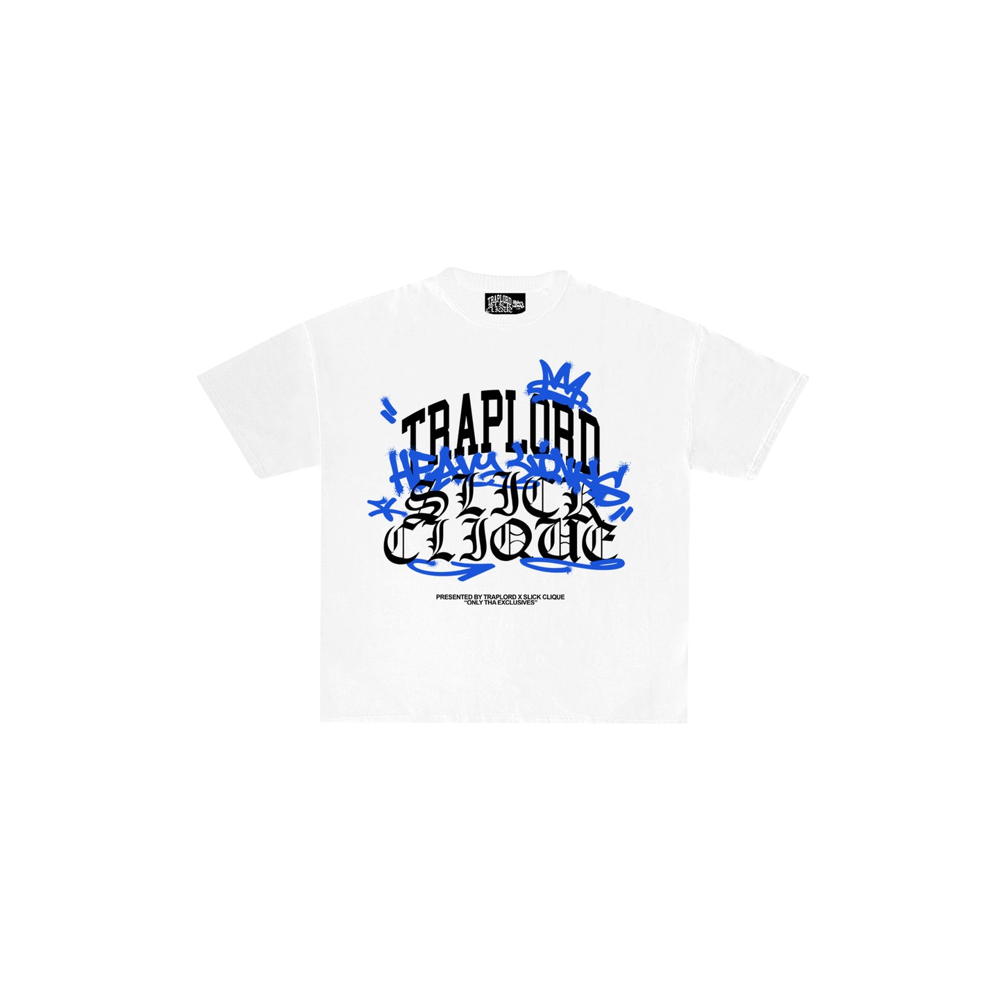 SLICK CLIQUE X TRAPLORD HEAVY LINKS TEE WHITE