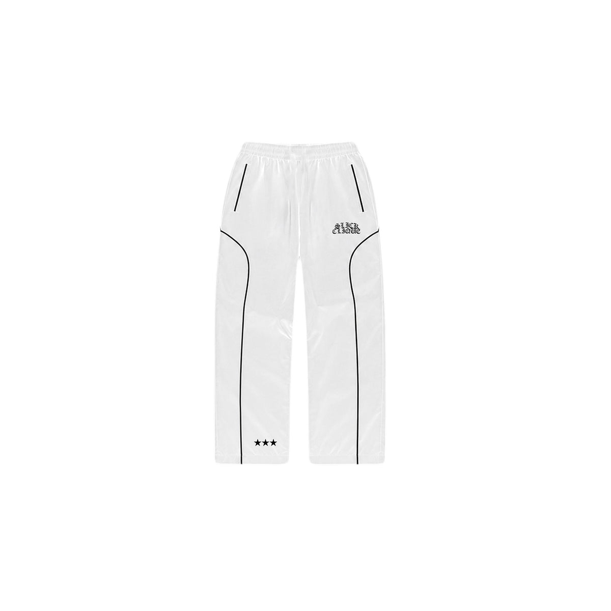 SLICK CLIQUE TRACK PANTS WHITE