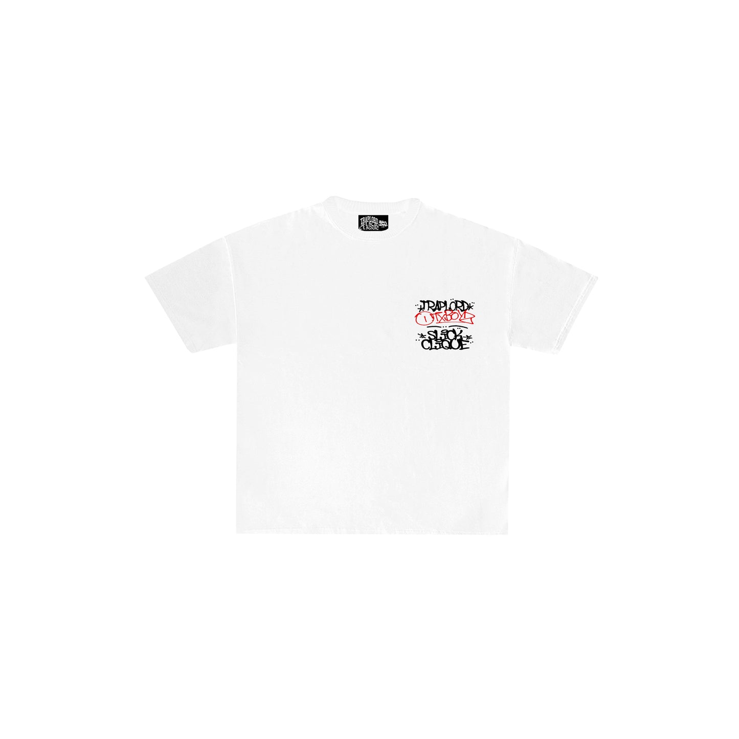 SLICK CLIQUE X TRAPLORD GRAFFITI WHITE TEE