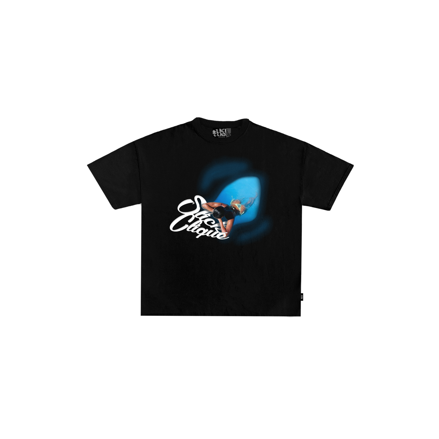 SLICK CLIQUE OCEAN DRIVE BLACK TEE