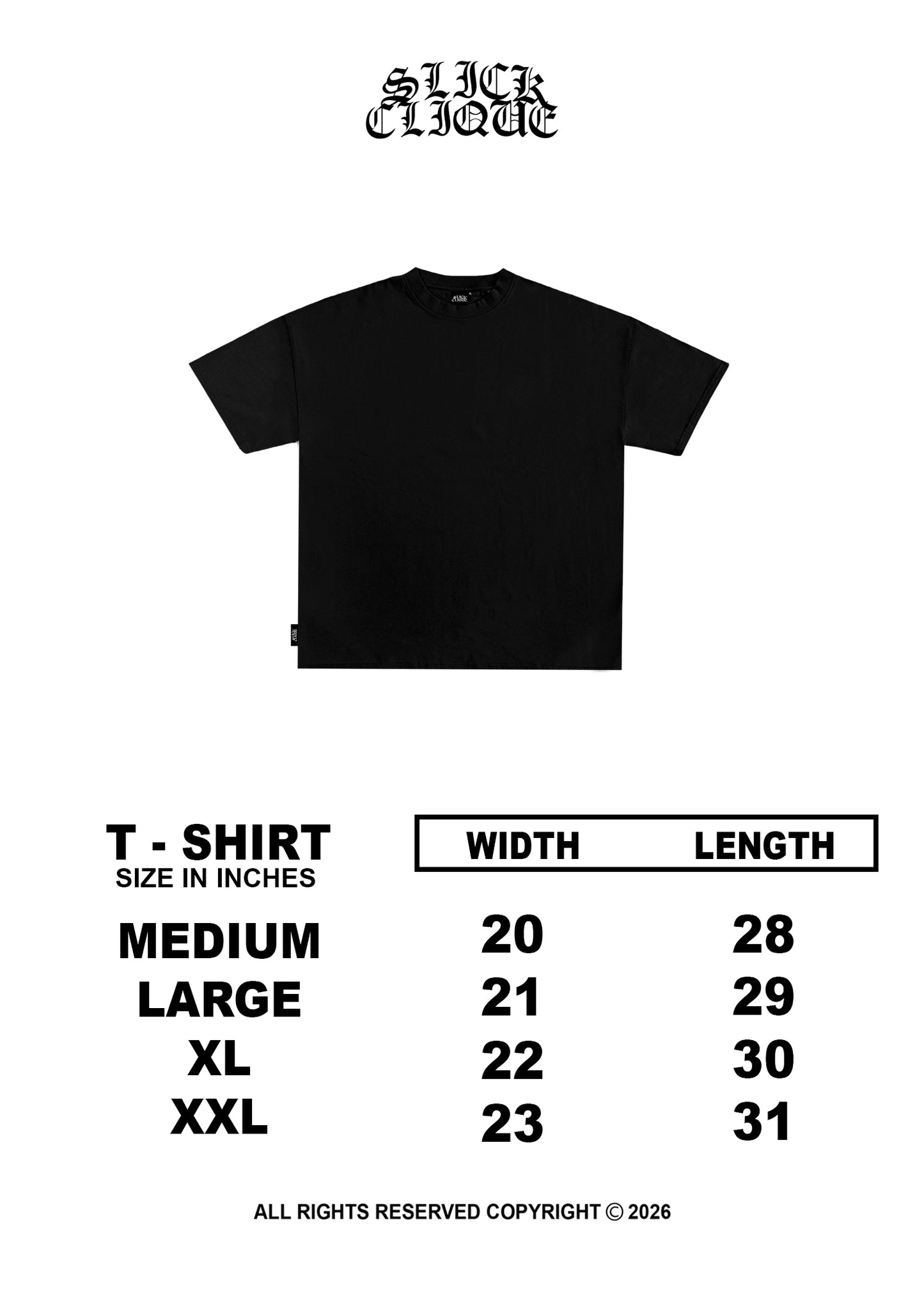 SLICK CLIQUE GHETTO SCRIPT WHITE TEE