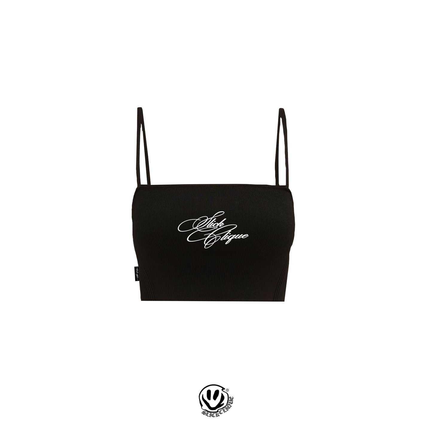 STRAPPY WOMENS TOP BLACK (SLICK CLIQUE)