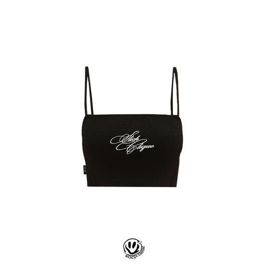 STRAPPY WOMENS TOP BLACK (SLICK CLIQUE)