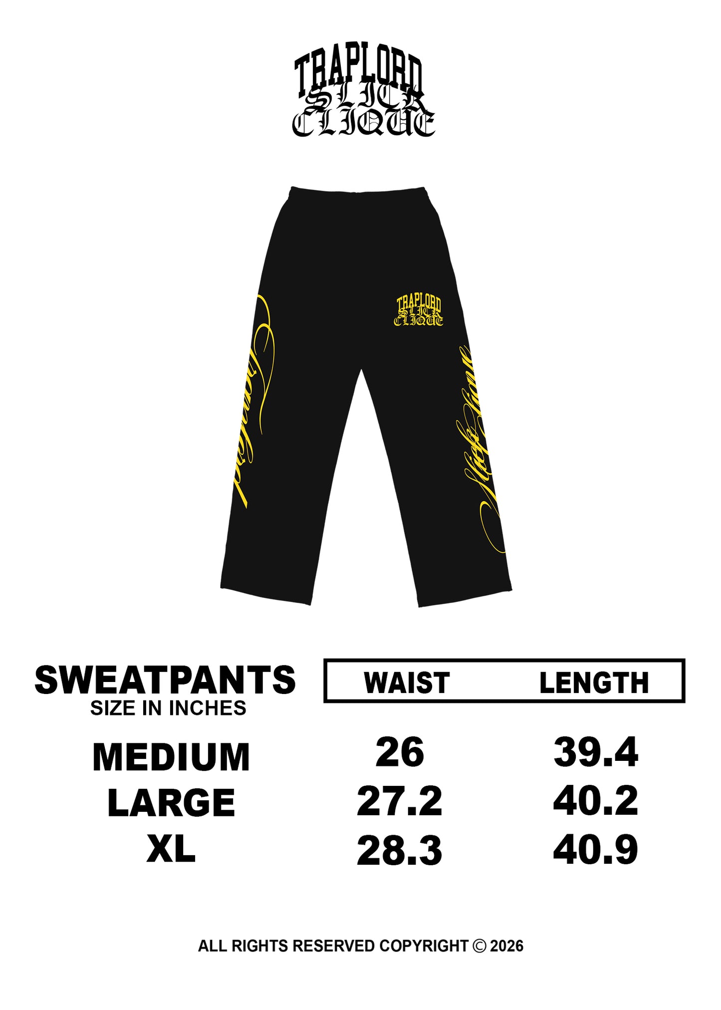 SLICK CLIQUE X TRAPLORD SWEATPANTS