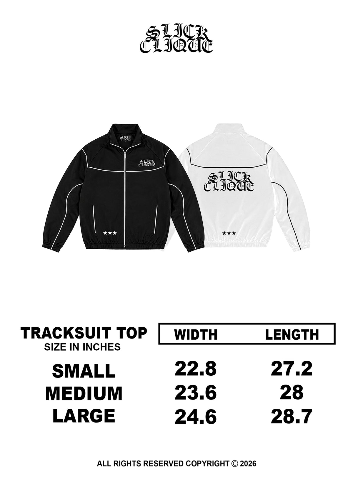 SLICK CLIQUE TRACK JACKET BLACK
