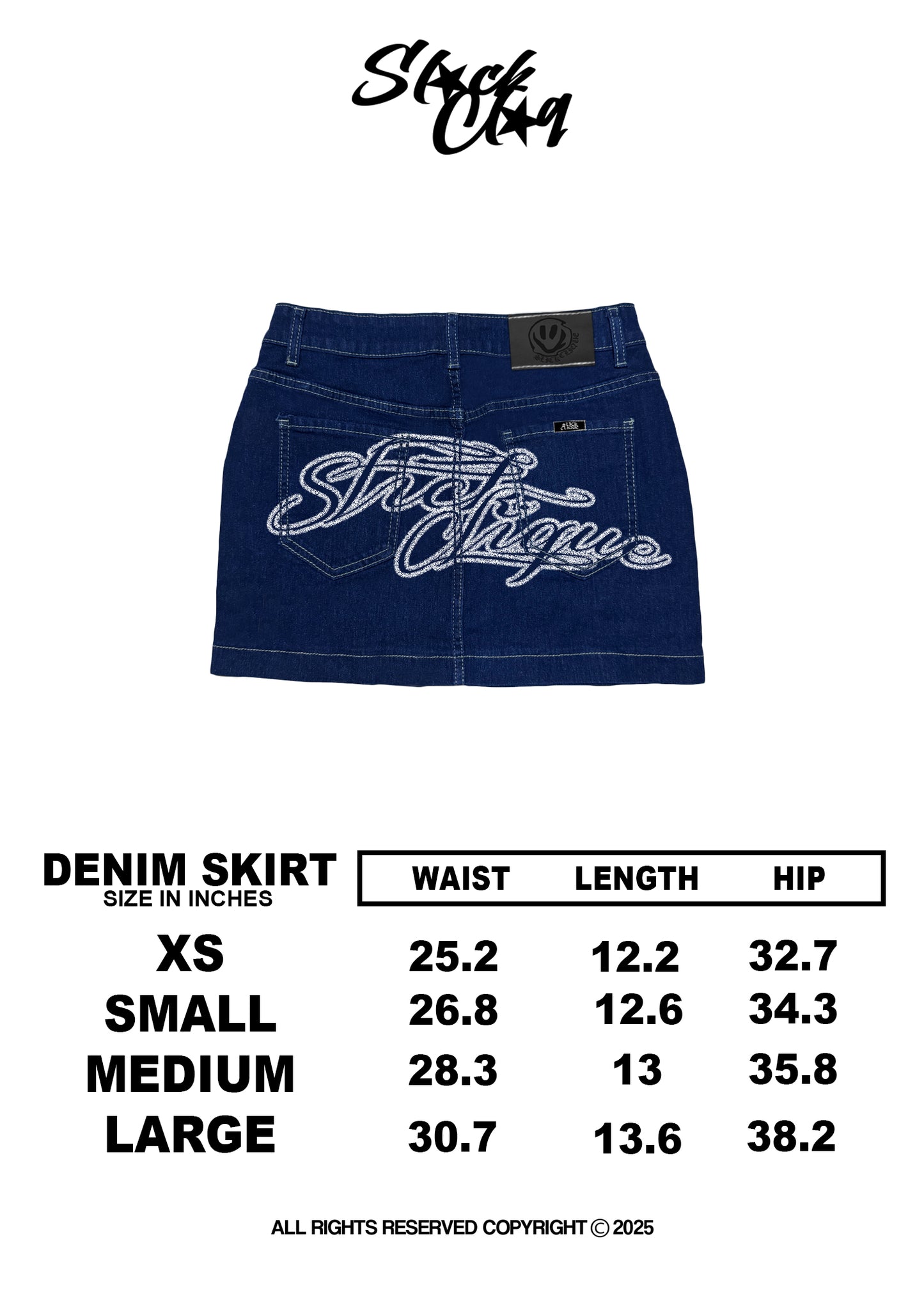 DENIM SKIRT (SLICK CLIQUE)